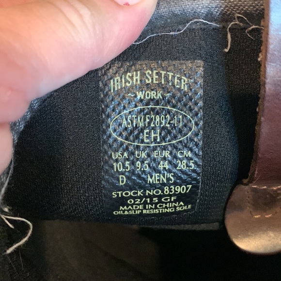 Irish Setter red wing work boots Brown leather pull on ultra dry waterproof 10.5 - Picture 14 of 16